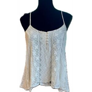 NWT Isabel Lu White Lace Halter Top